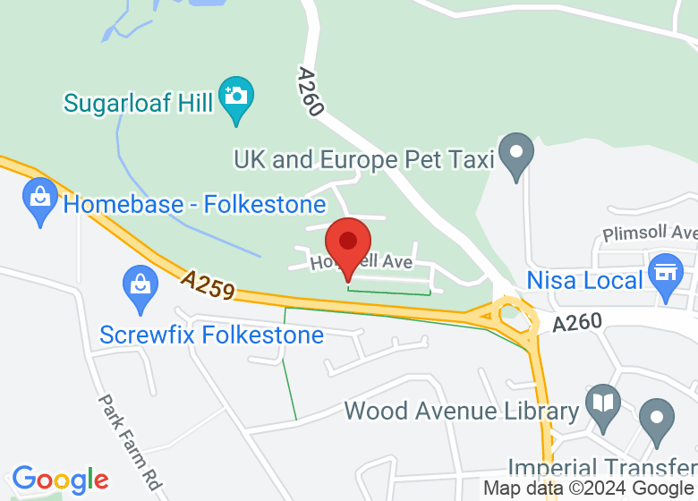 Map showing location of Folkestone Downs- Holywell Entrance