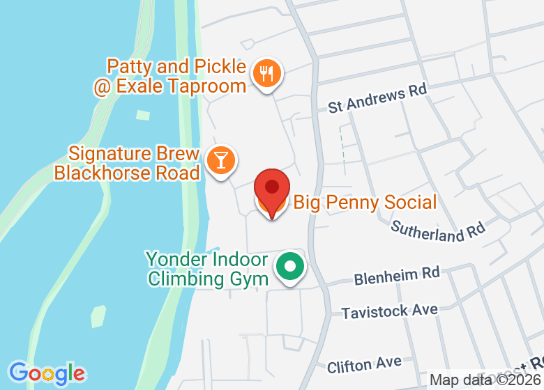Map showing location of Big Penny Social