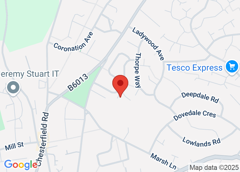 Map showing location of St John's Church of England Primary School