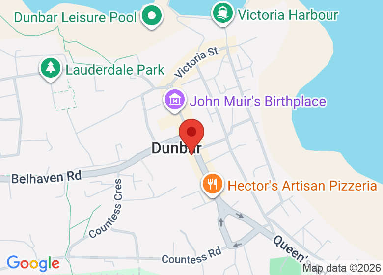 Map showing location of The Ridge, Dunbar