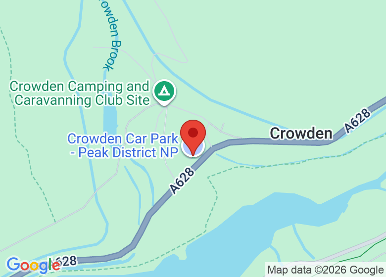 Map showing location of Crowden Car Park - Peak District NP