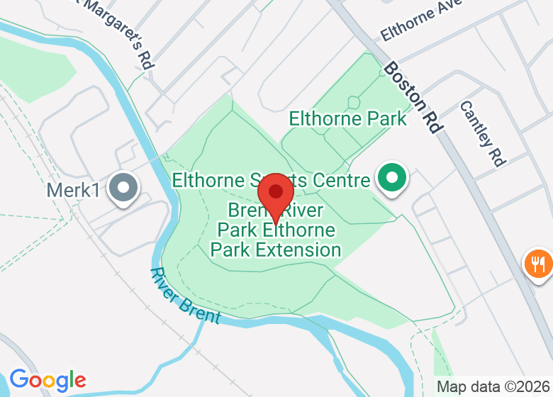 Map showing location of Brent River Park Elthorne Park Extension