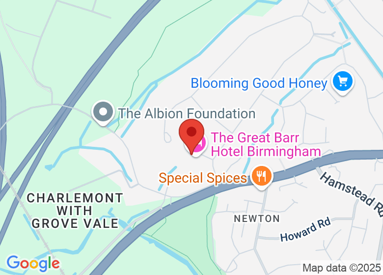 Map showing location of The Great Barr Hotel Birmingham