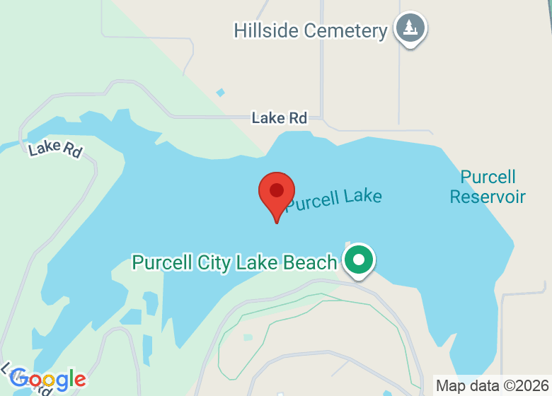 Map showing location of Purcell Lake