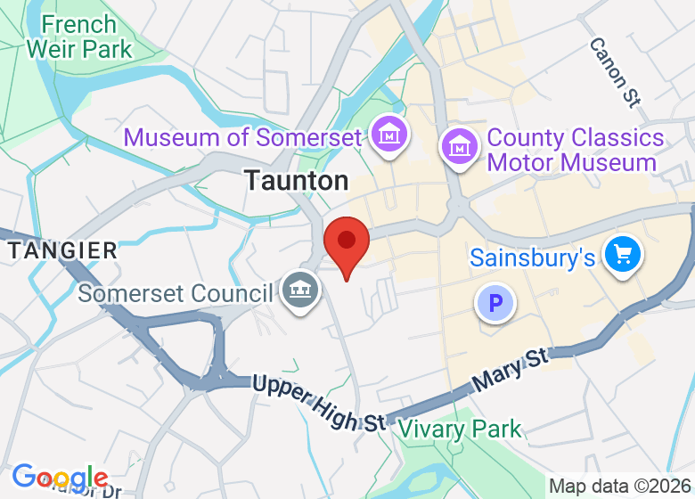 Map showing location of The Quaker House