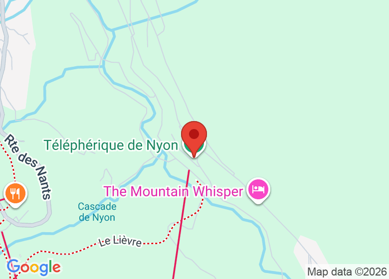 Map showing location of Téléphérique de Nyon