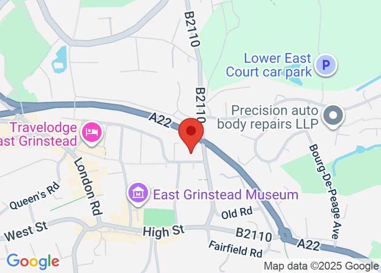 Map showing location of Chequer Mead Theatre