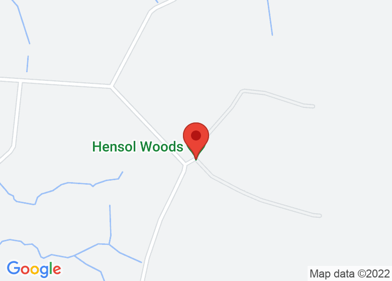 Map showing location of Hensol Woods