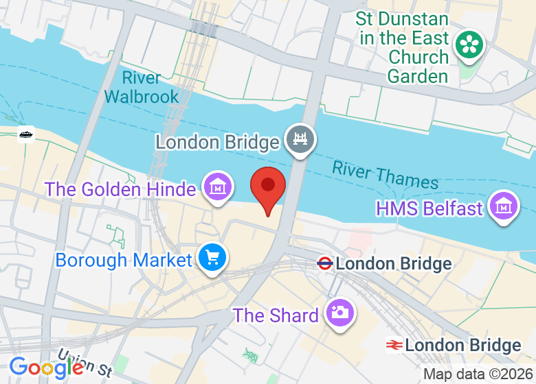 Map showing location of Glaziers Hall