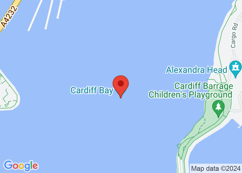 Map showing location of Cardiff Bay