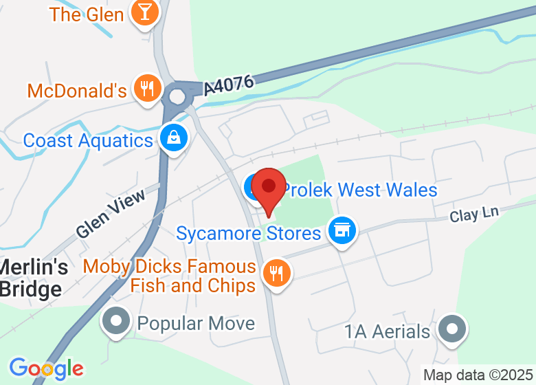 Map showing location of Merlins Bridge Welfare Hall