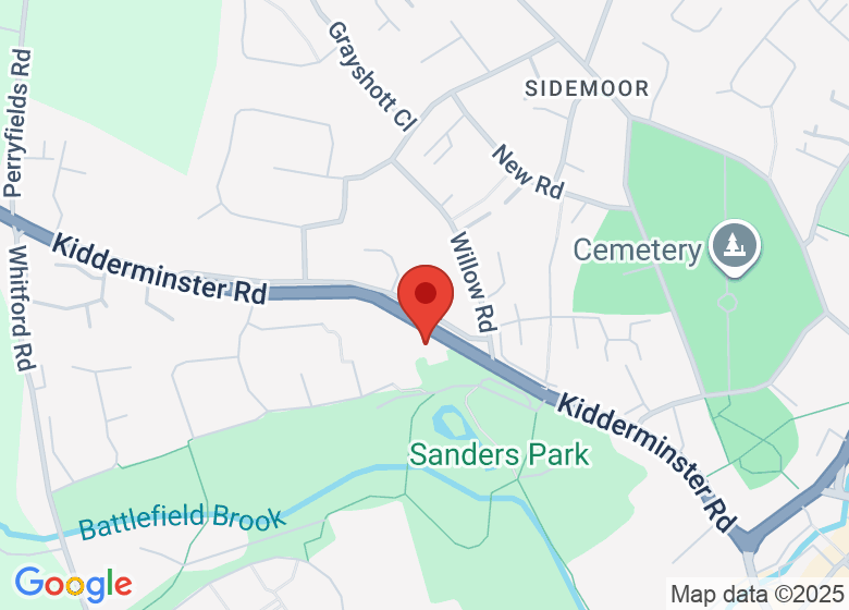 Map showing location of Girlguiding Bromsgrove Headquarters