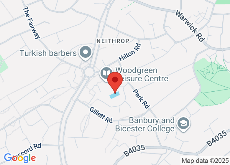 Map showing location of Banbury Open Air Pool