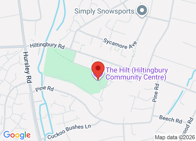 Map showing location of The Hilt (Hiltingbury Community Centre)