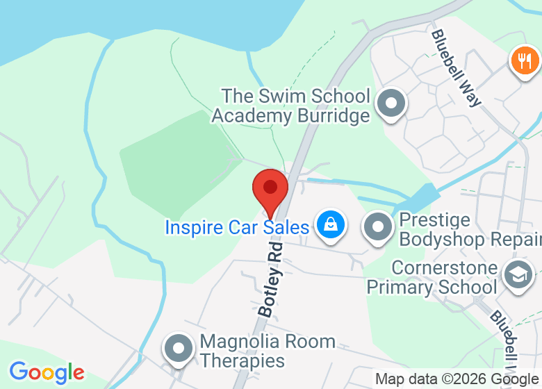 Map showing location of Burridge Village Hall