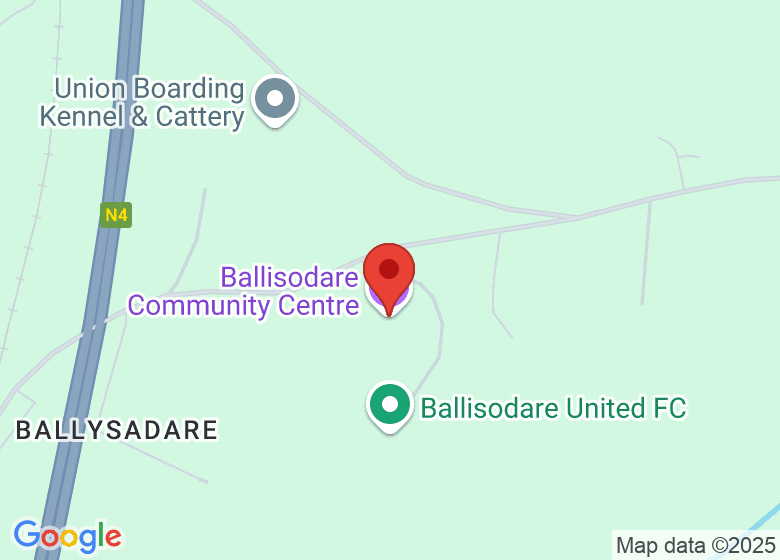 Map showing location of Ballisodare Community Centre