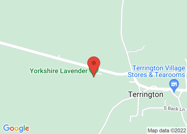 Map showing location of Yorkshire Lavender