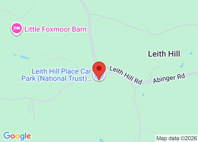 Map showing location of Leith Hill Place 