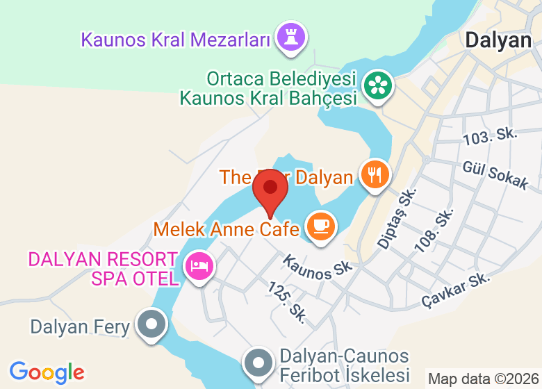 Map showing location of Likya Pansiyon