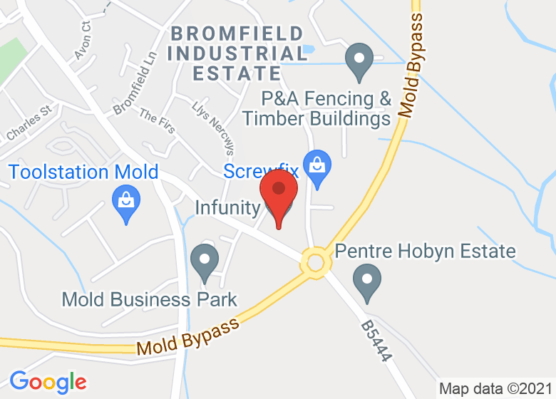 Map showing location of Infunity