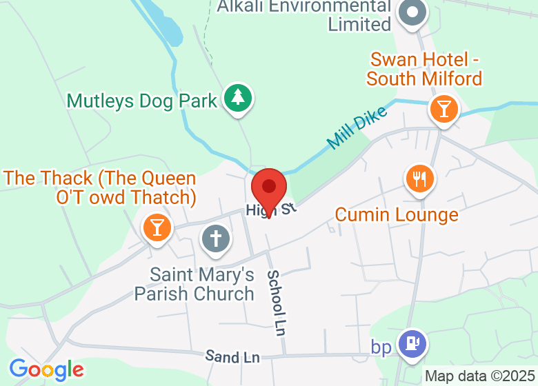 Map showing location of South Milford WI Hall