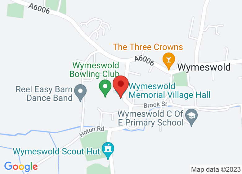 Map showing location of Wymeswold Memorial Village Hall