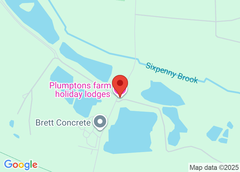 Map showing location of Plumptons farm holiday lodges