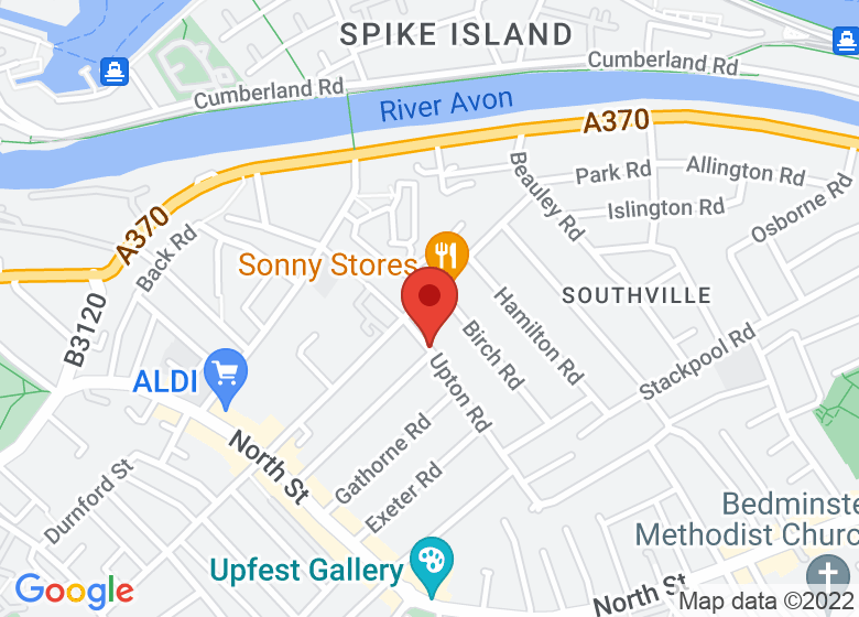 Map showing location of Ashton Gate Primary School Upton Site - main hall