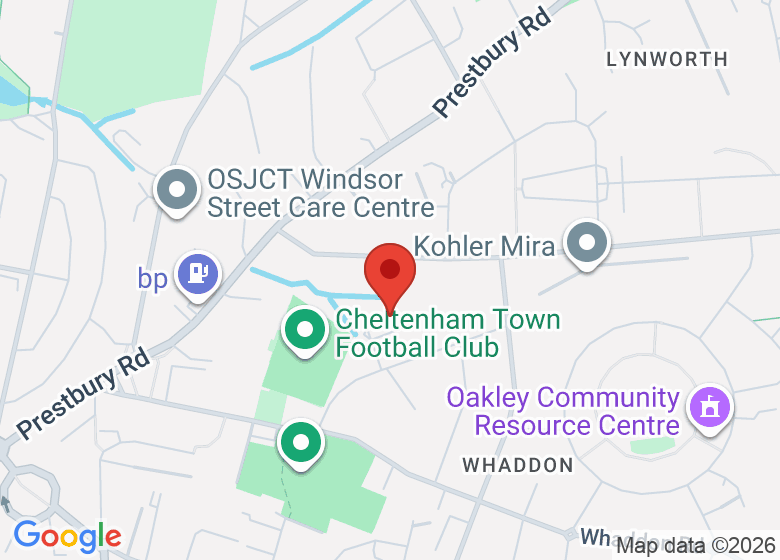Map showing location of Parklands Community Centre