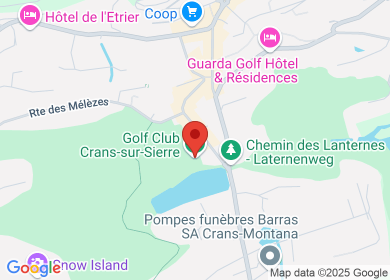 Map showing location of Crans-sur-Sierre Golf Club