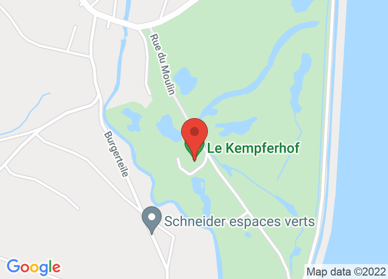 Map showing location of Le Kempferhof