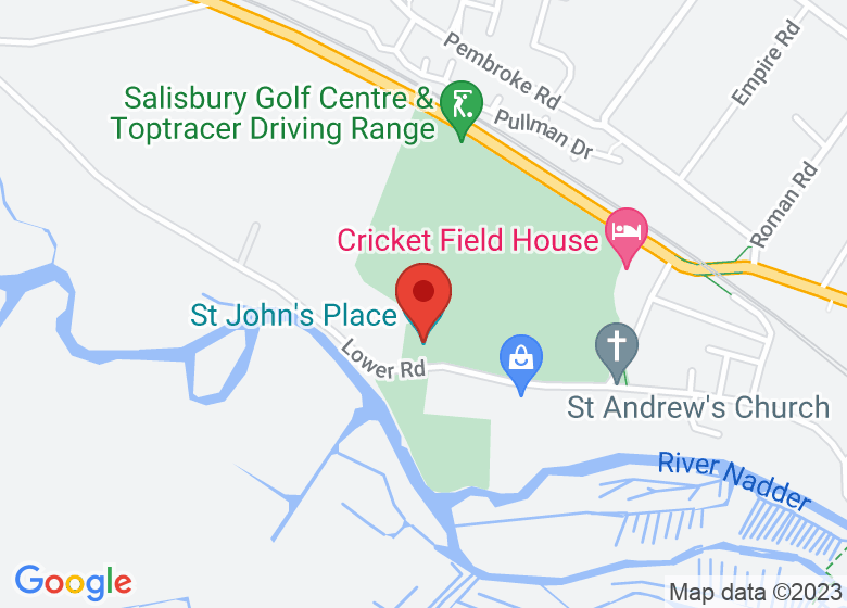 Map showing location of St John's Place
