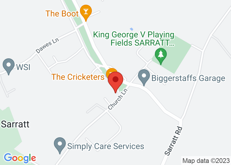 Map showing location of Sarratt Village Hall