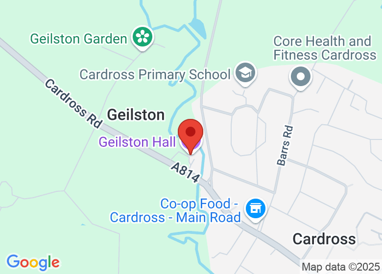 Map showing location of Geilston Hall