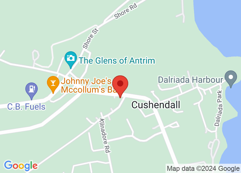Map showing location of Cushendall Innovation Centre