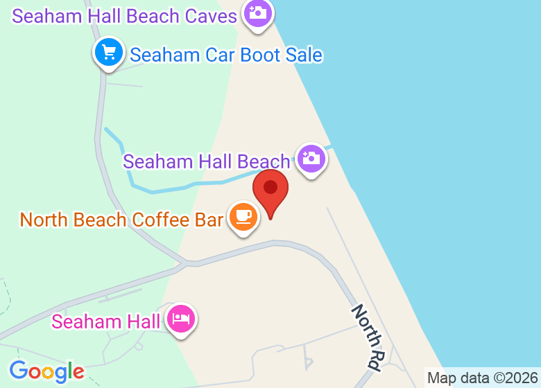 Map showing location of Seaham Hall Beach Car Park *Pay & Display Car Park*