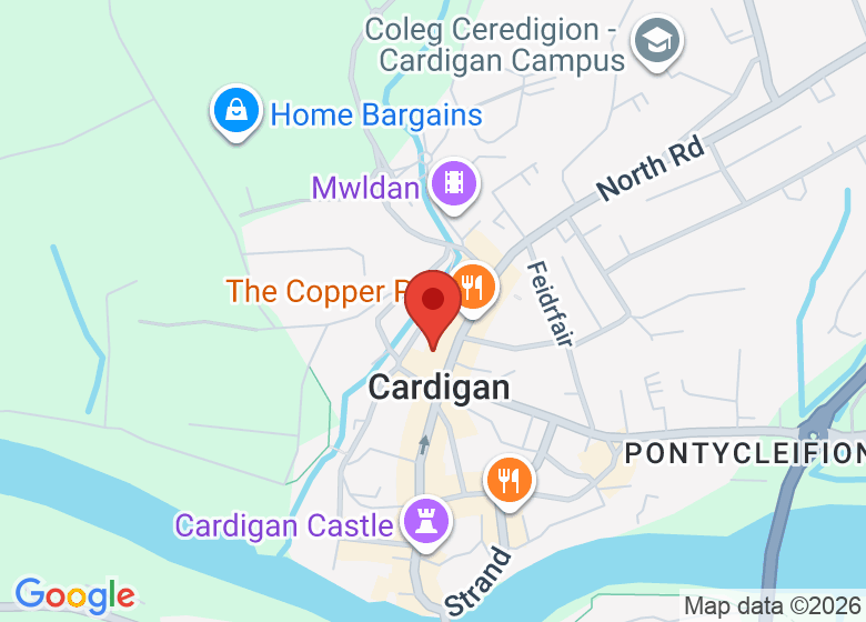 Map showing location of Nook & Noble Cafe