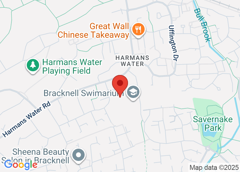 Map showing location of Harmans Water Primary School