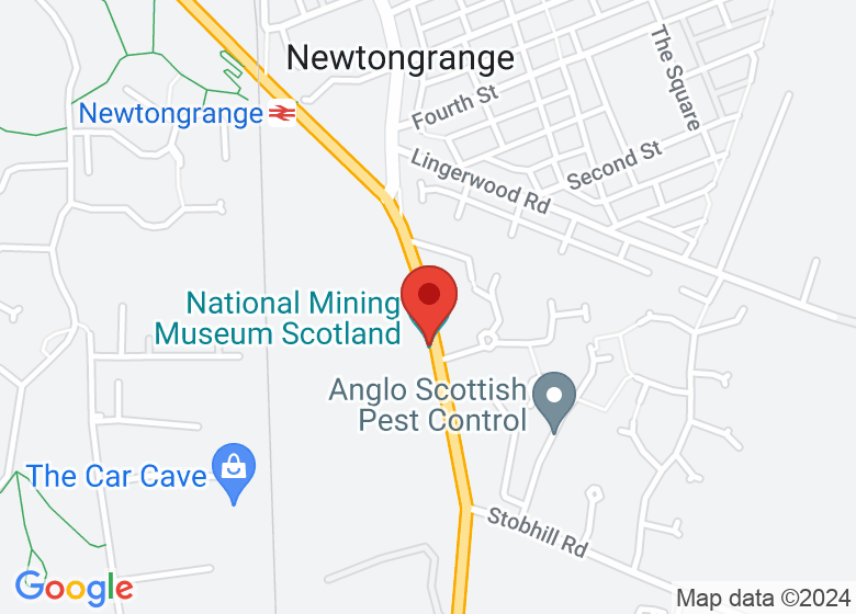 Map showing location of National Mining Museum Scotland