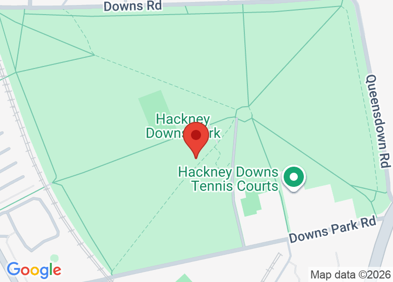 Map showing location of Hackney Downs Park