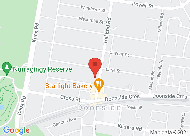 Map showing location of Doonside Community Centre