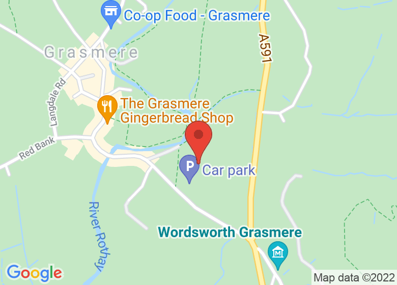Map showing location of Grasmere Lakeland Sports & Show