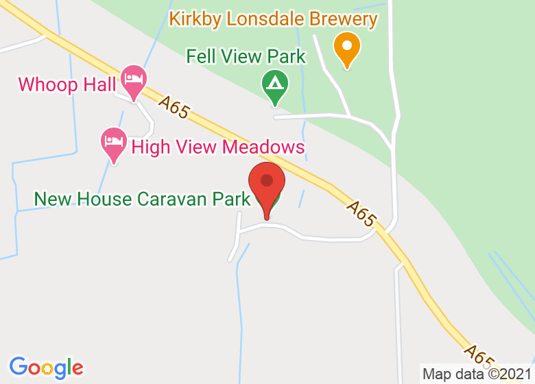 Map showing location of New House Caravan Park