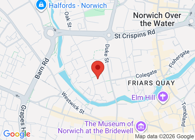 Map showing location of The Oak Circus Centre