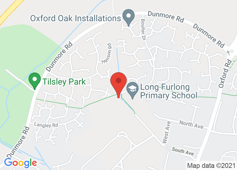 Map showing location of Long Furlong Community Centre