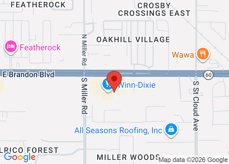 Map showing location of Beef 'O' Brady's