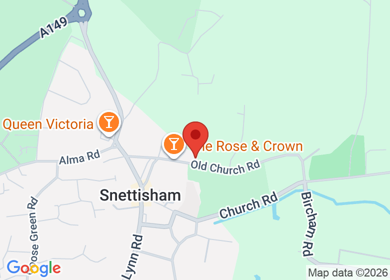 Map showing location of Snettisham Memorial Hall