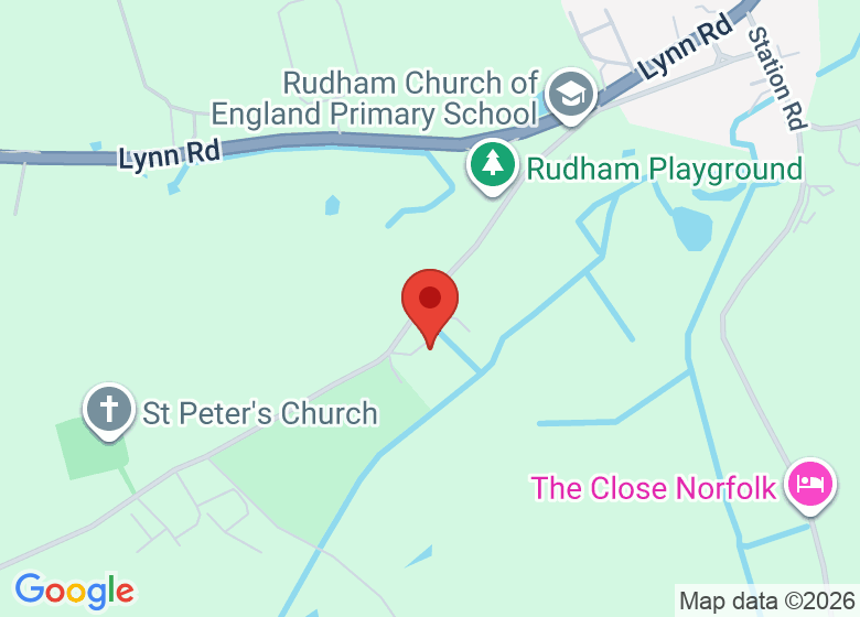 Map showing location of Rudhams and District Village Hall