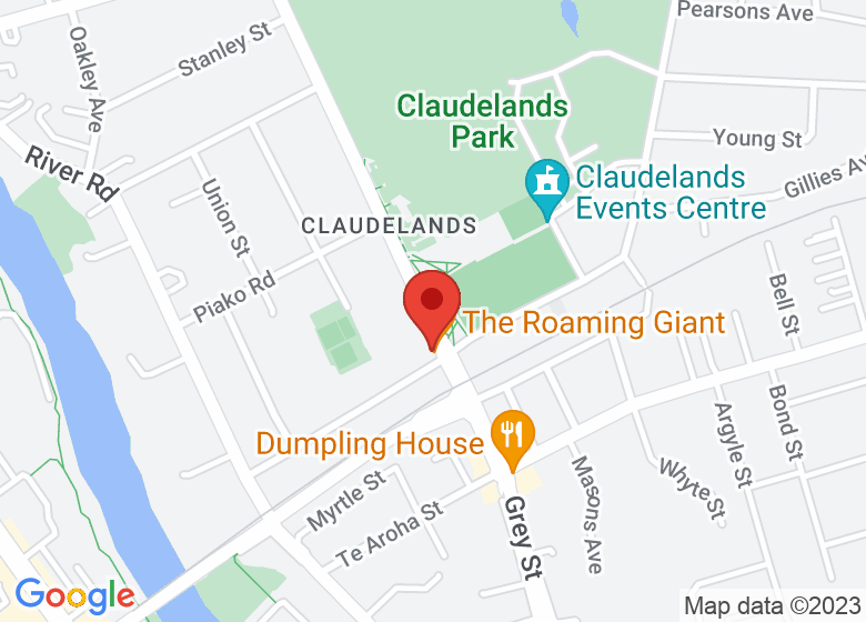Map showing location of The Roaming Giant