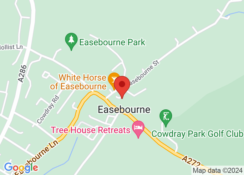 Map showing location of Cowdray Hall